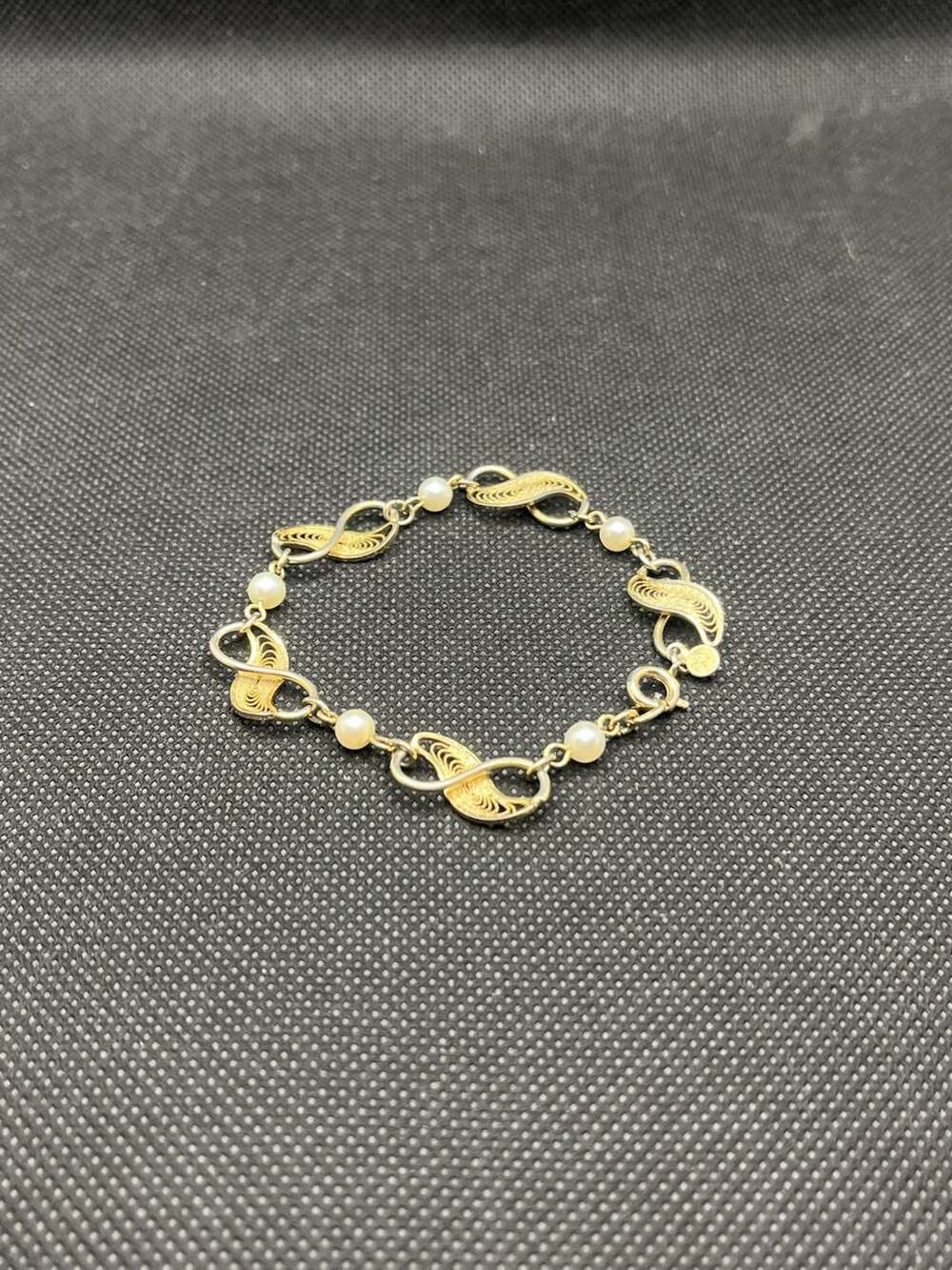 B. A. Ballou & Co. 12K Gold Filled Infinity Filigree Bracelet with Pearls